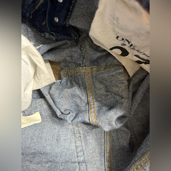 One Teaspoon Blue Distressed Jean Shorts - Picture 8 of 9